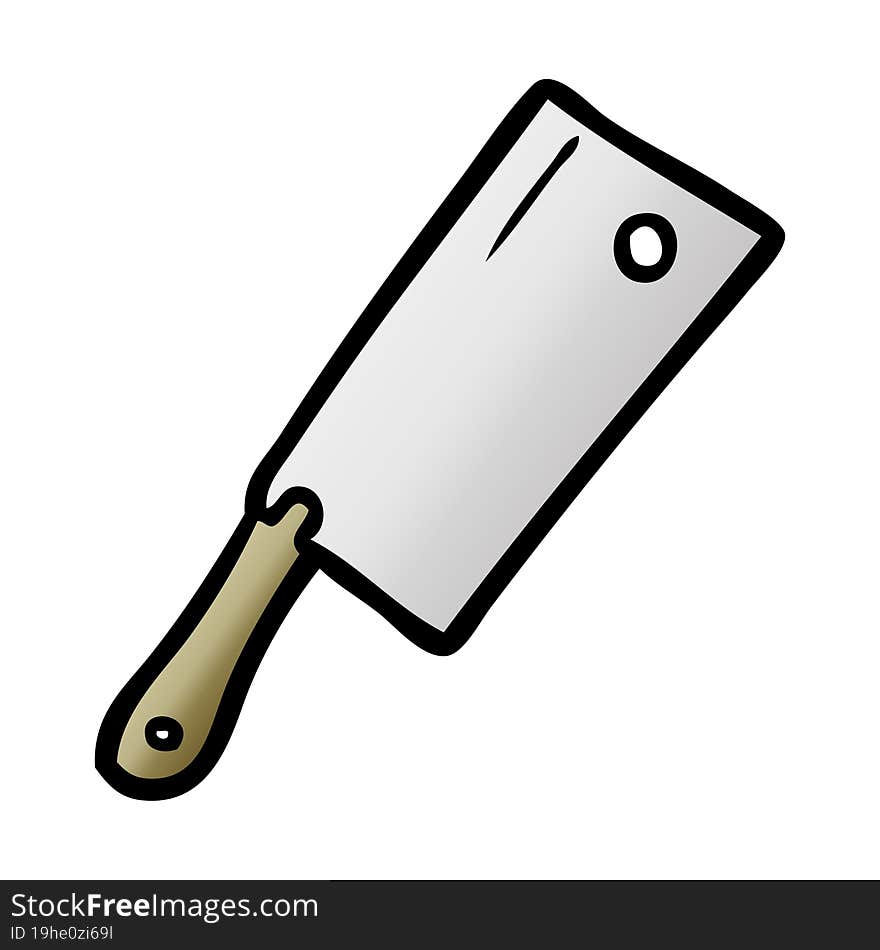 cartoon meat cleaver. cartoon meat cleaver