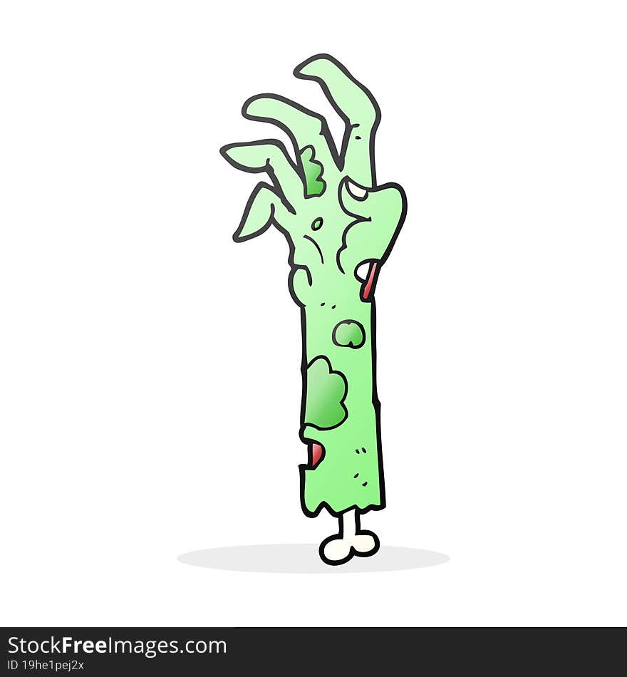 cartoon zombie arm