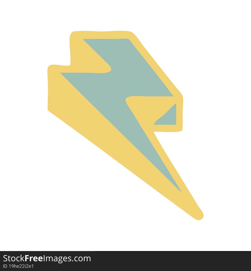 Tattoo Style Icon Of Lightning  Bolt