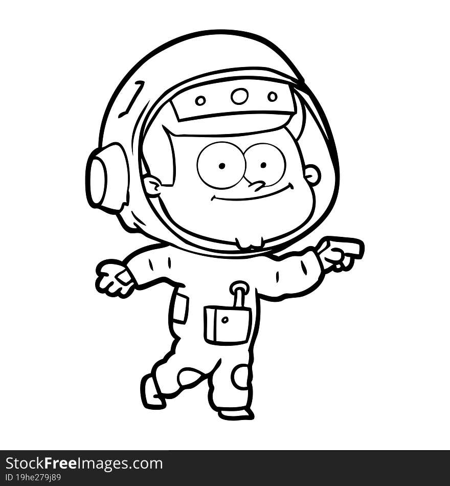 happy astronaut cartoon. happy astronaut cartoon