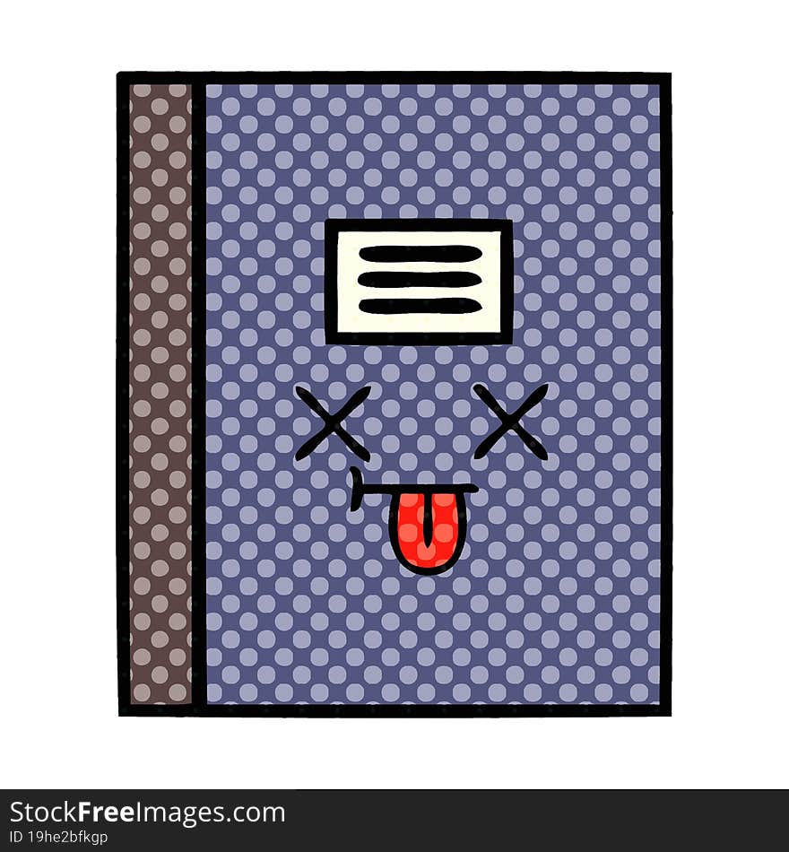 comic book style cartoon notebook