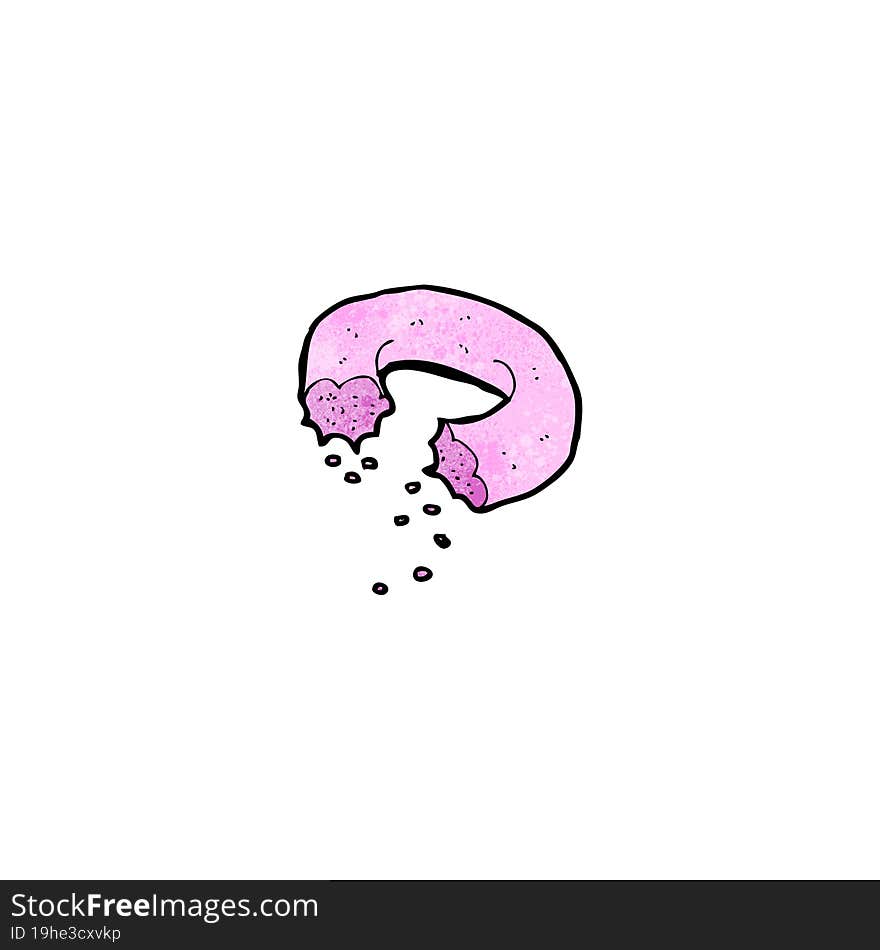 Cartoon Pink Doughnut