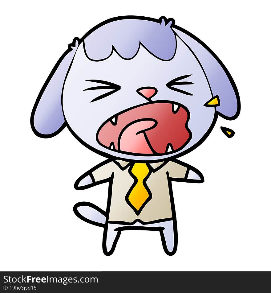 cute cartoon dog barking. cute cartoon dog barking