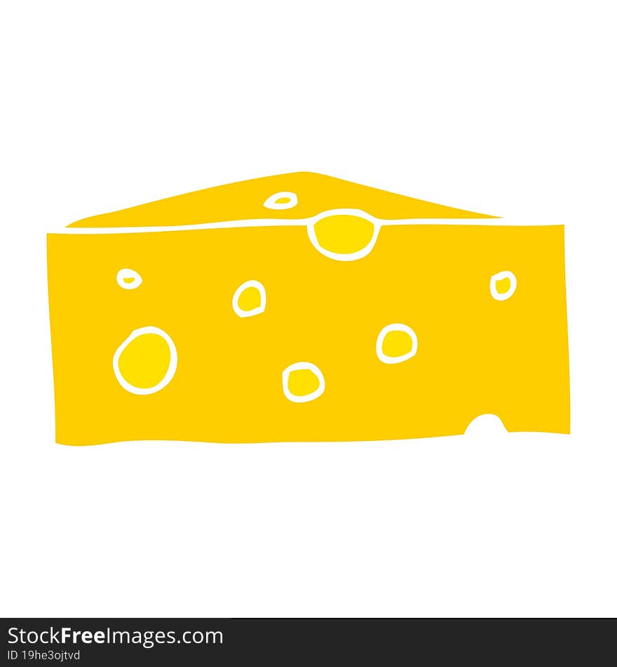 flat color style cartoon cheese