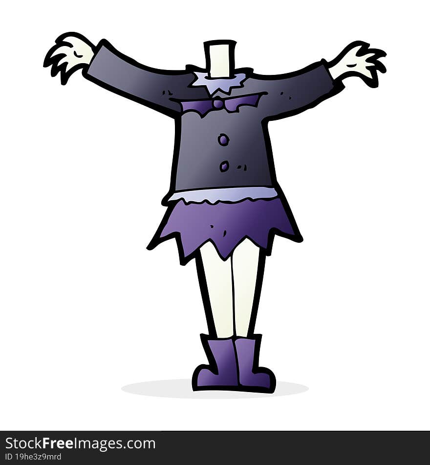 cartoon female vampire body (mix and match cartoons or add own photographs