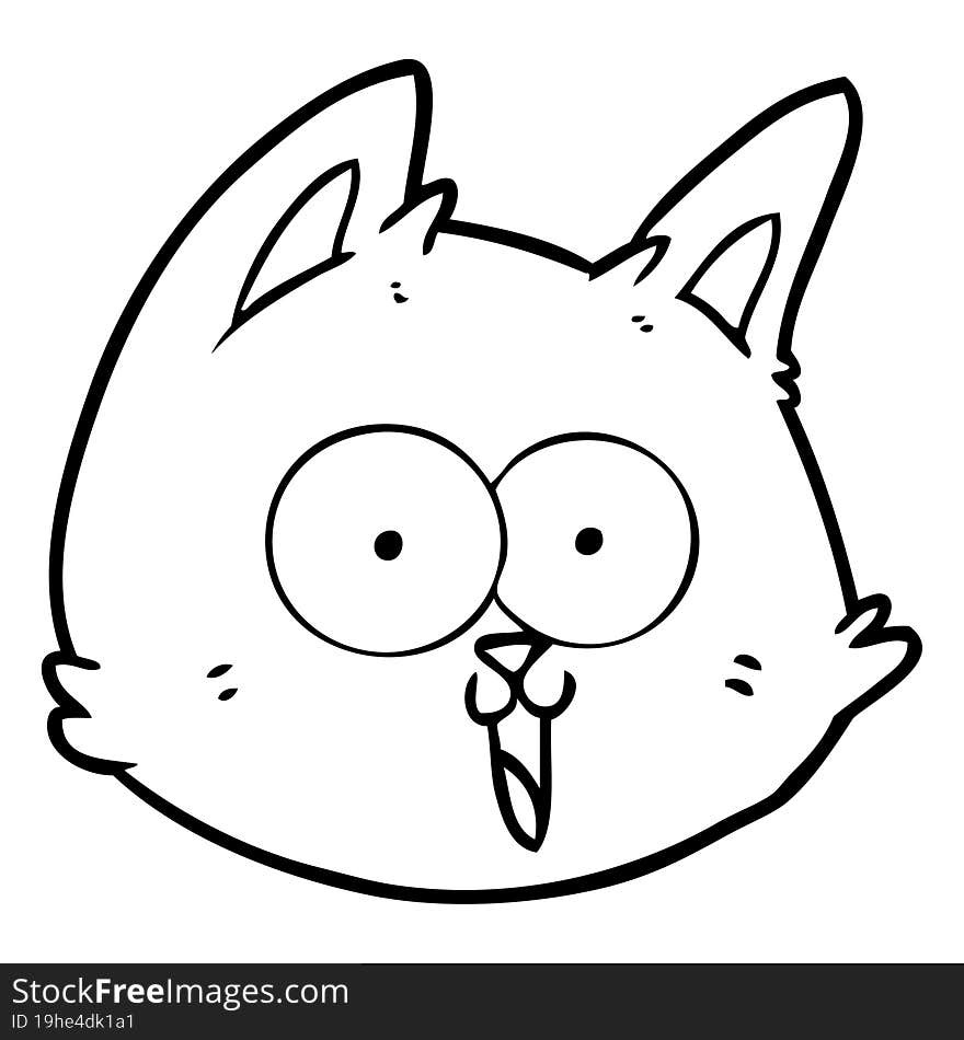 cartoon cat face. cartoon cat face