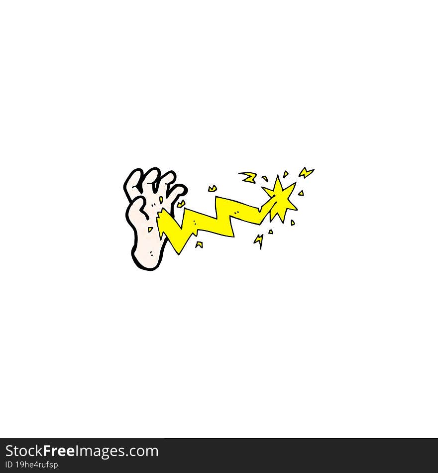 cartoon electric hand