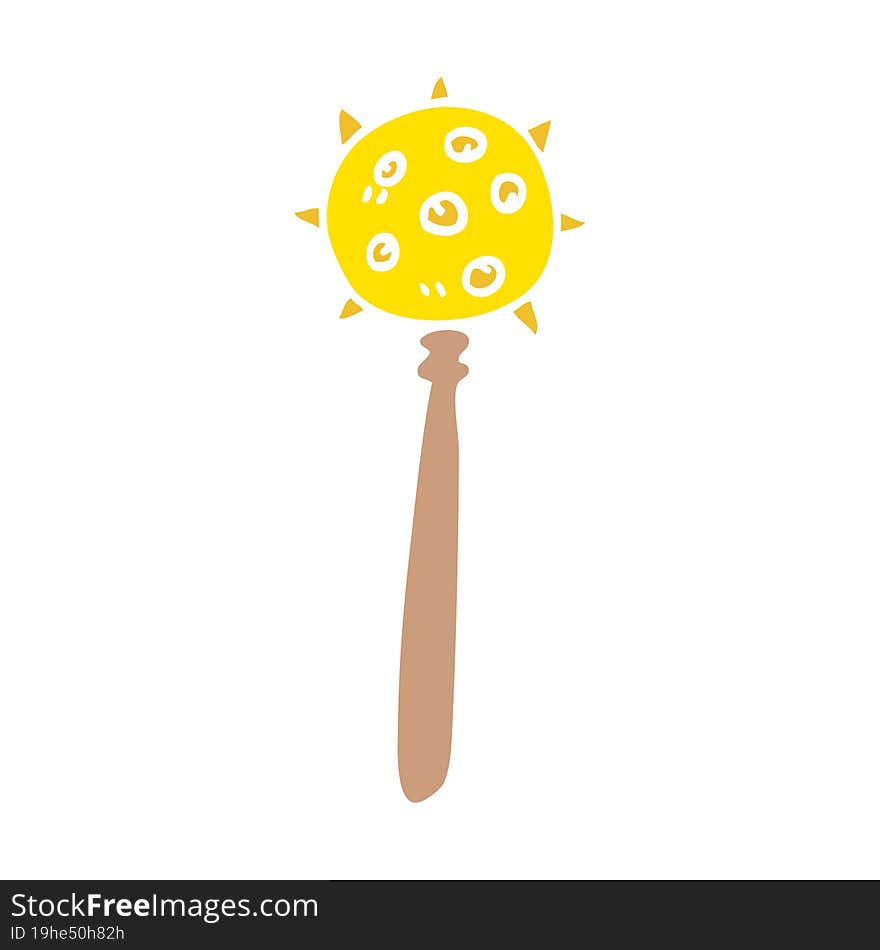 cartoon doodle medieval mace