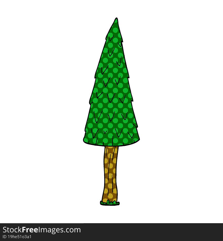 Cartoon Doodle Christmas Tree