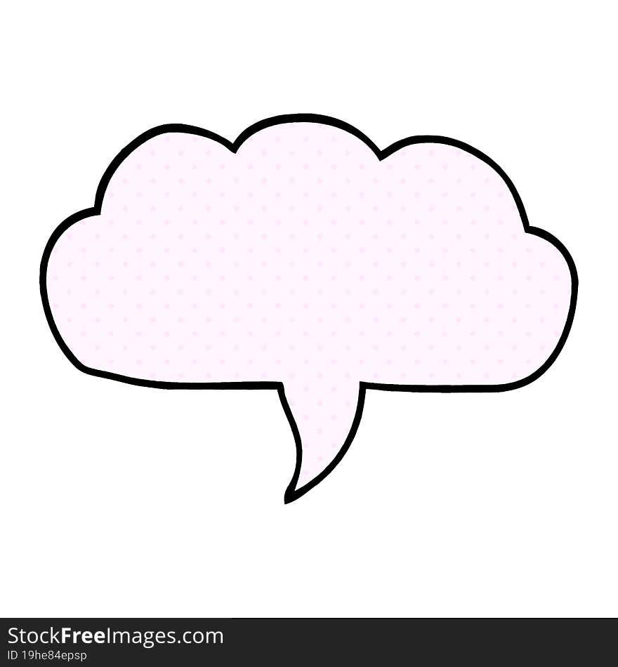 cartoon doodle cloud speech bubble