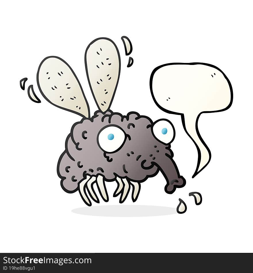 Speech Bubble Cartoon Fly