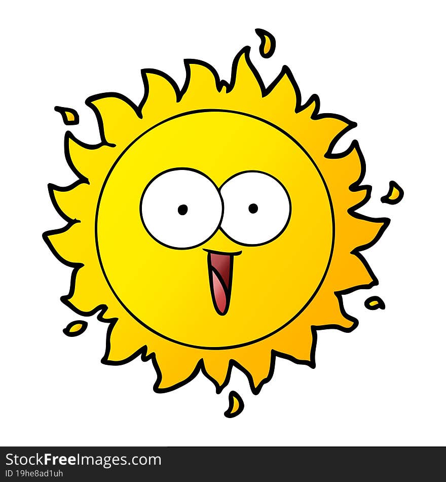 happy cartoon sun. happy cartoon sun