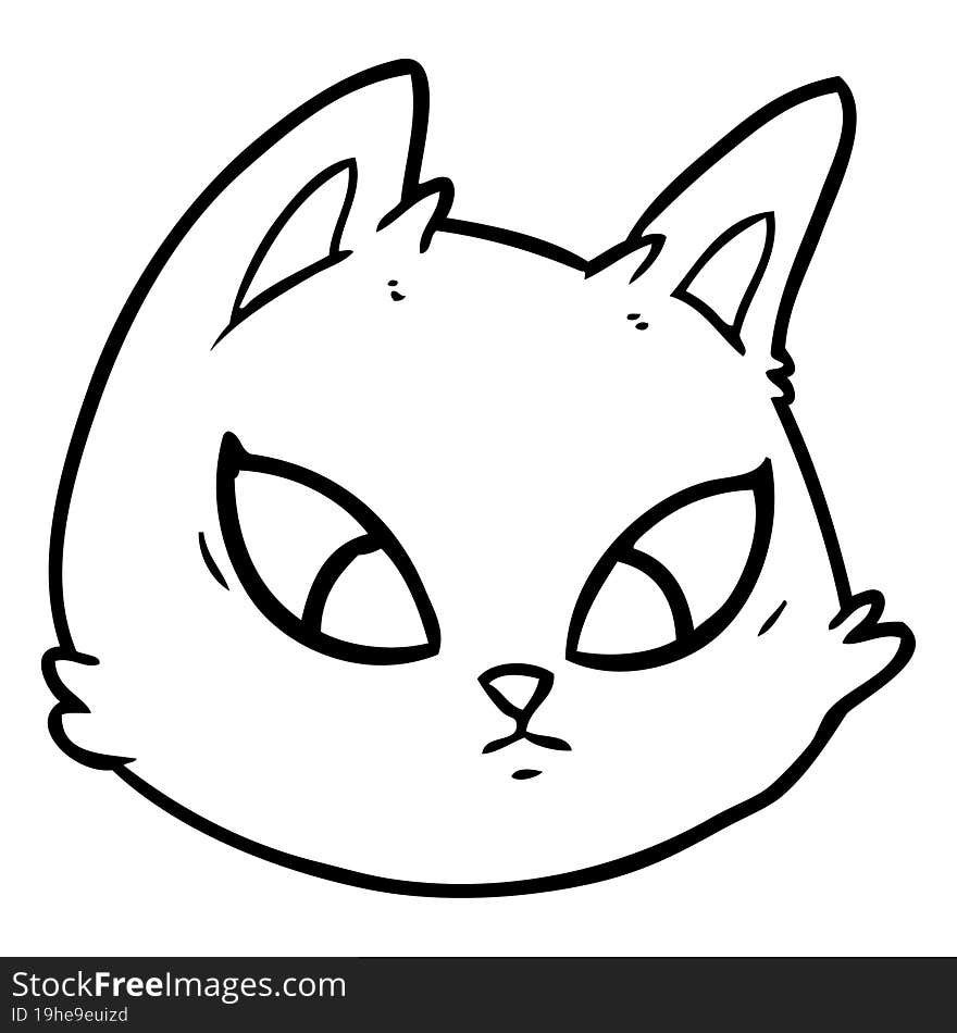 cartoon cat face. cartoon cat face