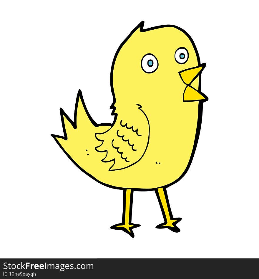 Cartoon Tweeting Bird