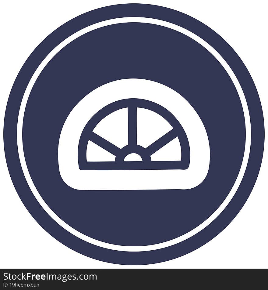 protractor math equipment circular icon