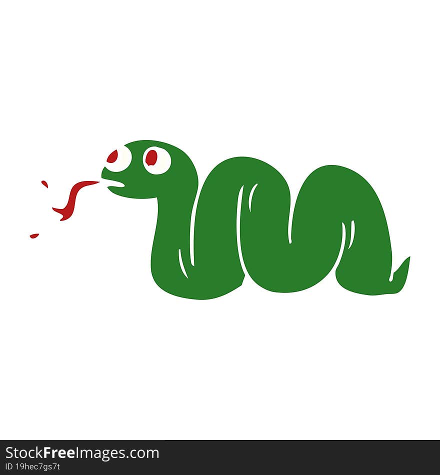 cartoon doodle snake