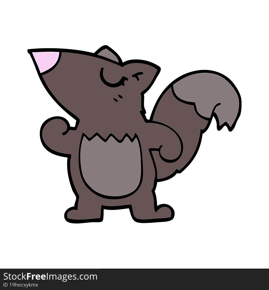 cartoon doodle squirrel