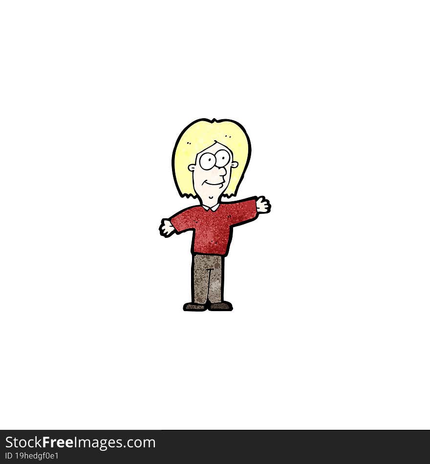 Cartoon Happy Man