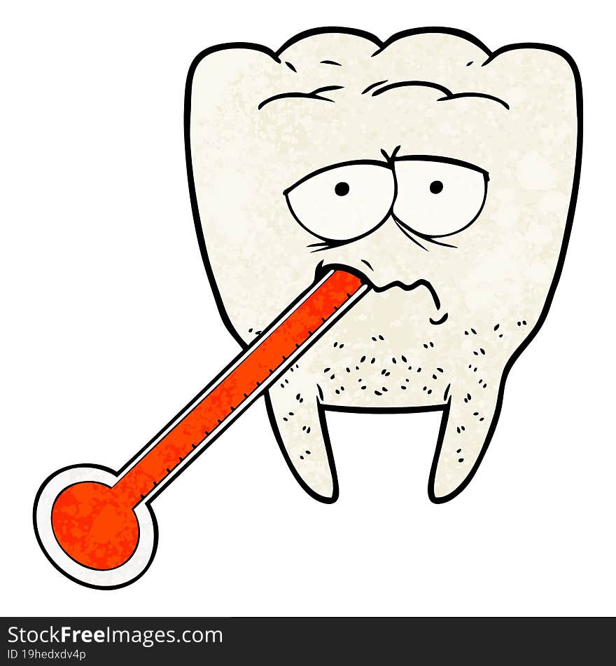 cartoon unhealthy tooth. cartoon unhealthy tooth