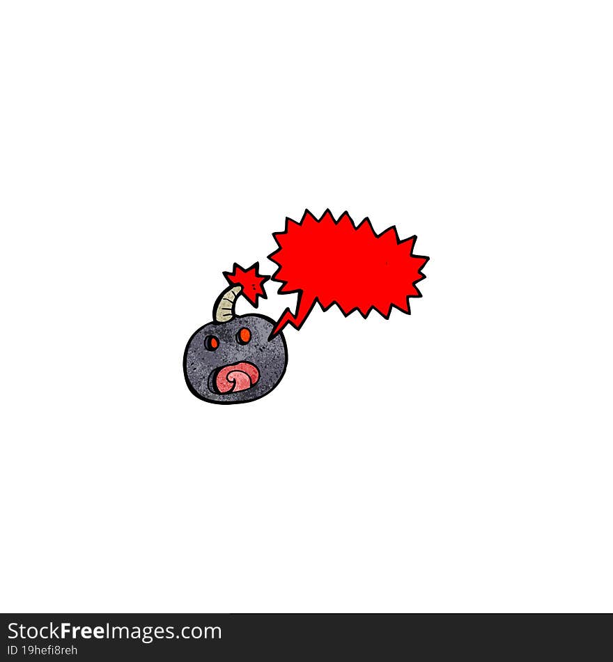 shouting bomb cartoon