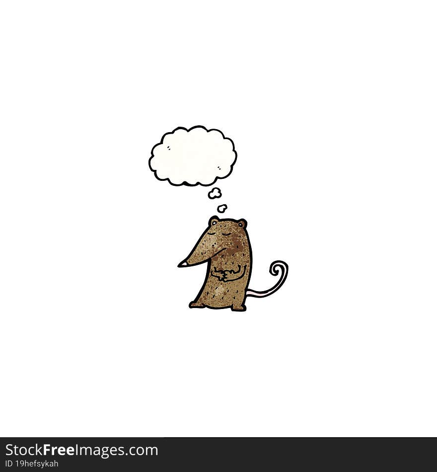 cartoon rat with thought bubble