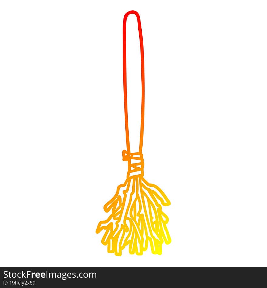 warm gradient line drawing halloween witches broom