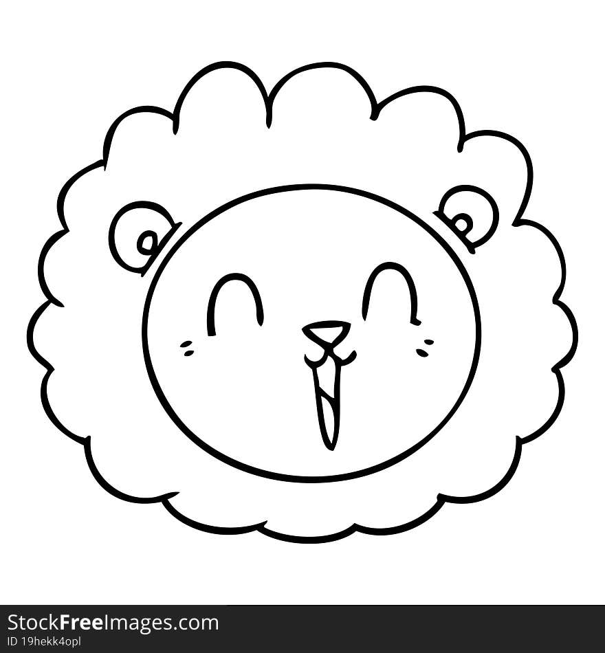 cartoon lion face. cartoon lion face