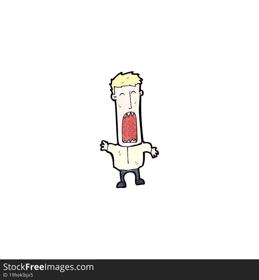 cartoon shouting man