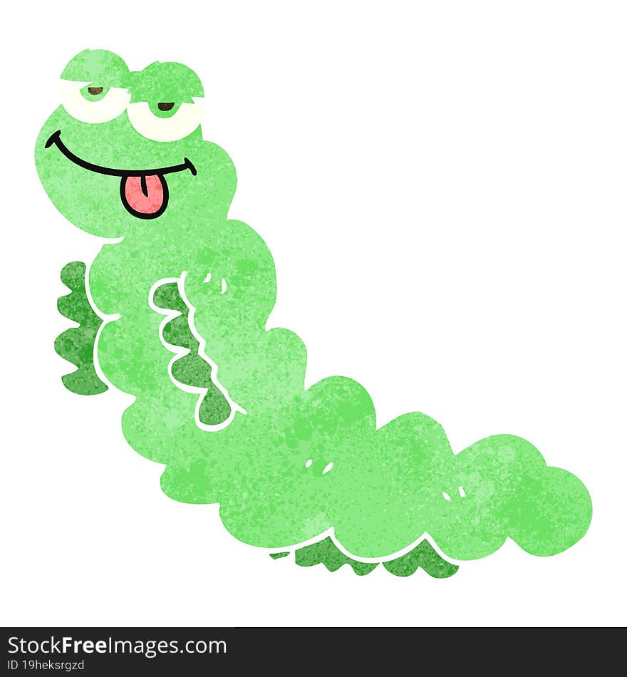 retro cartoon caterpillar