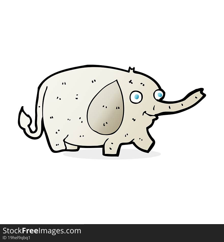 cartoon funny little elephant