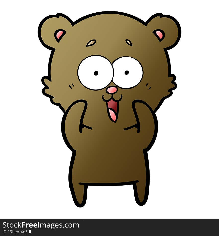 laughing teddy  bear cartoon. laughing teddy  bear cartoon