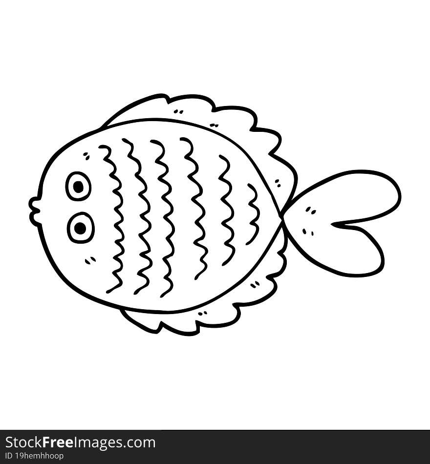 cartoon flat fish