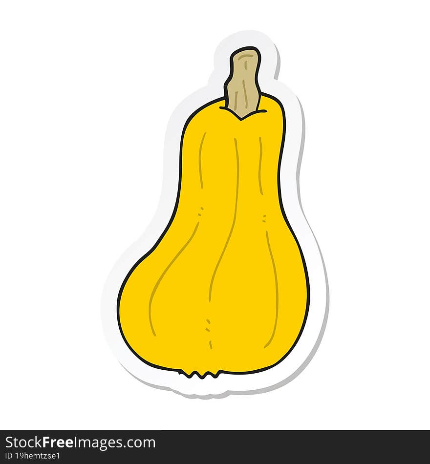 sticker of a cartoon squash