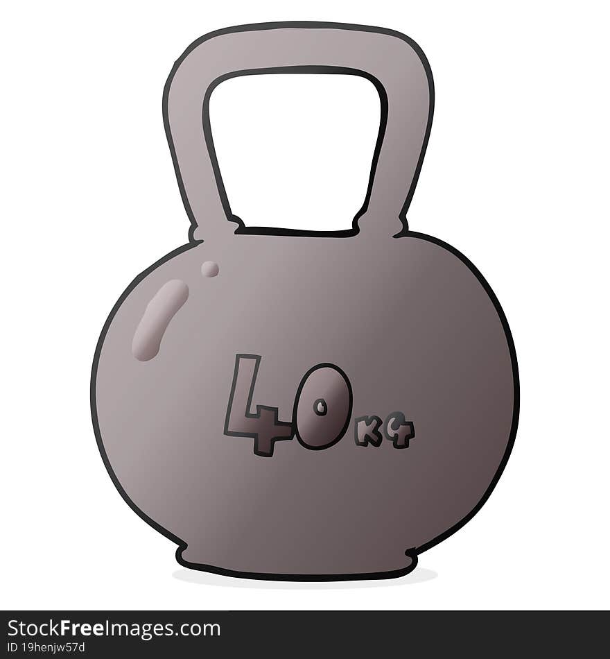 cartoon 40kg kettle bell weight