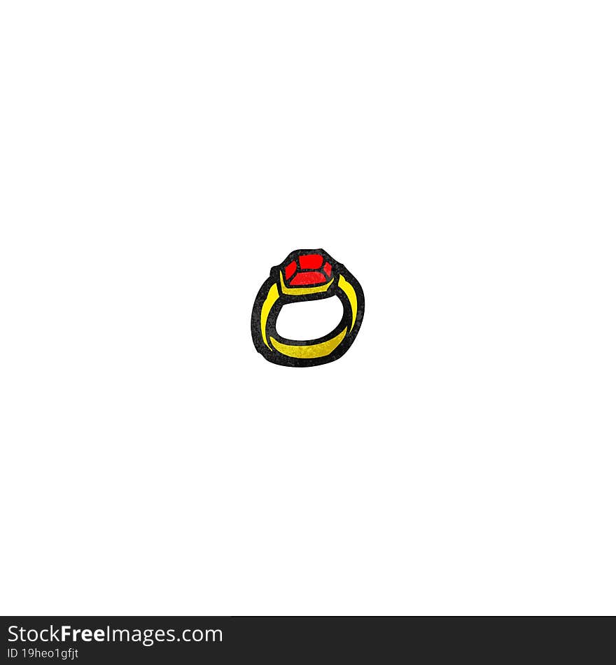 cartoon ruby ring