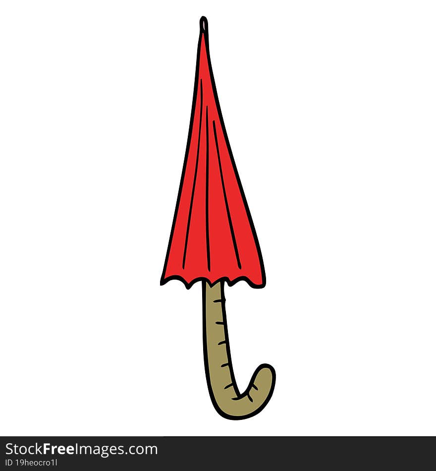 cartoon doodle umbrella