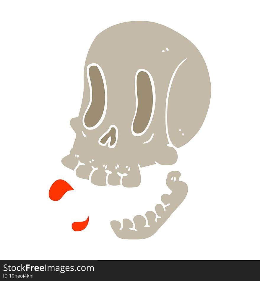 cartoon doodle skull