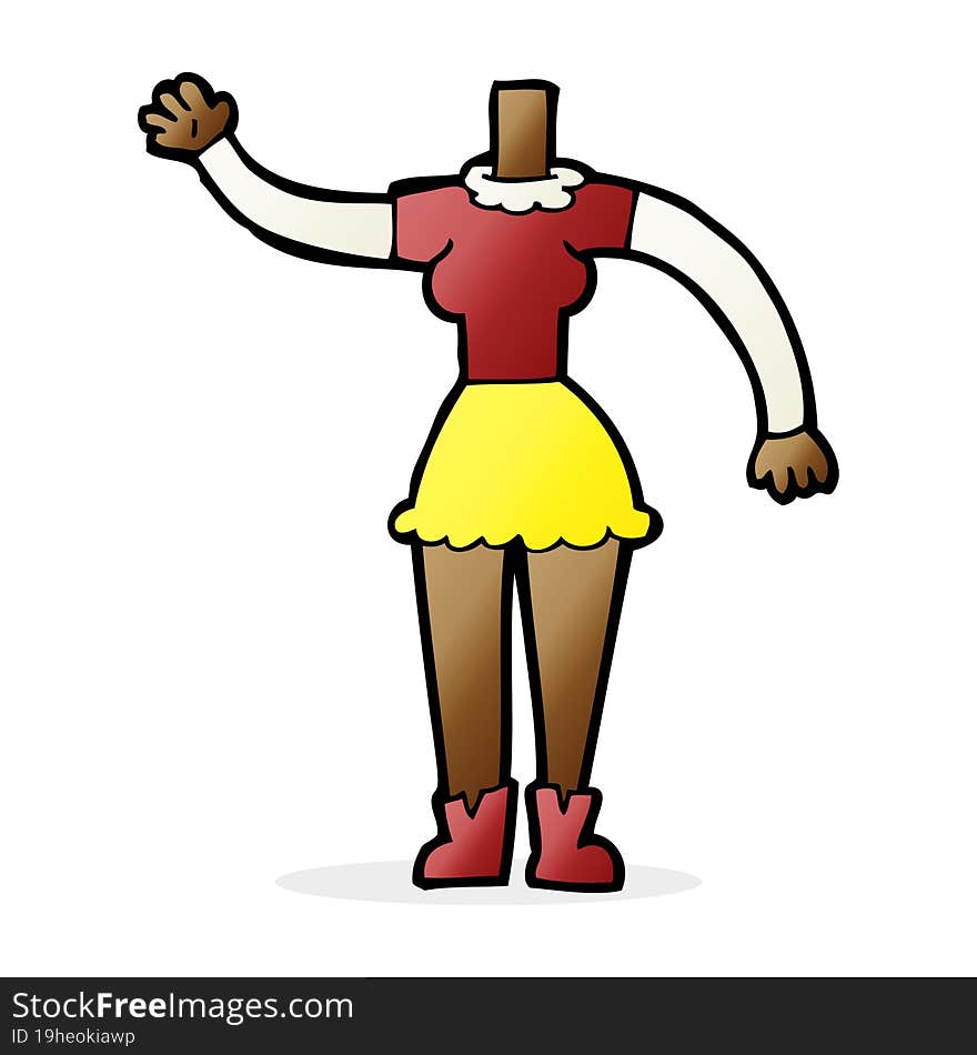 Cartoon Female Body (add Photos Or Mix And Match Cartoons