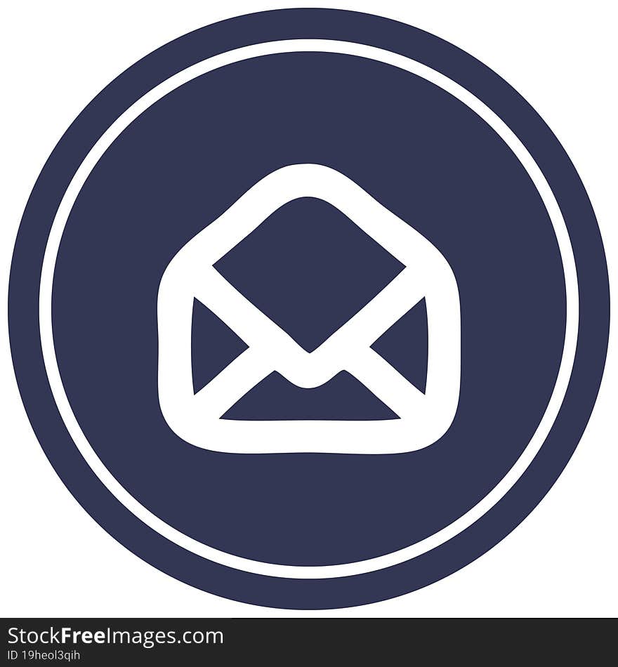 envelope letter circular icon symbol