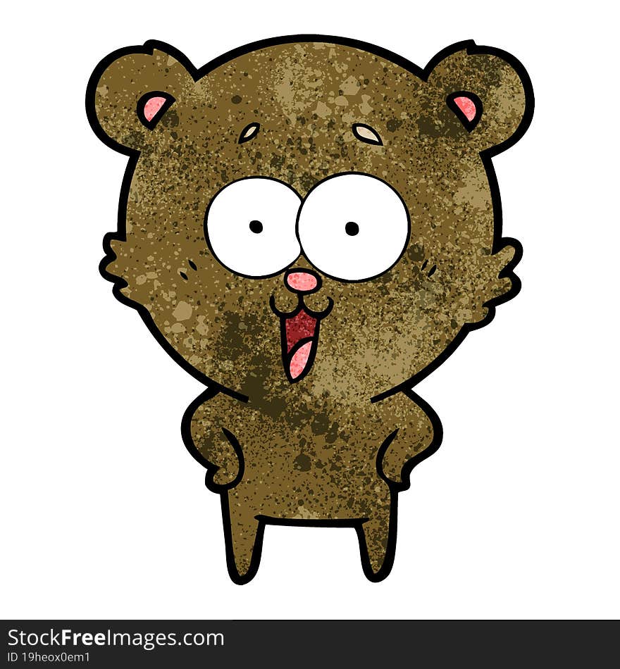 laughing teddy  bear cartoon. laughing teddy  bear cartoon