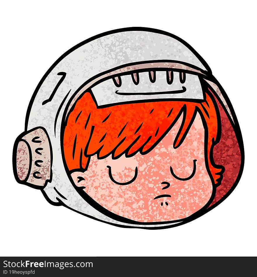 cartoon astronaut face. cartoon astronaut face