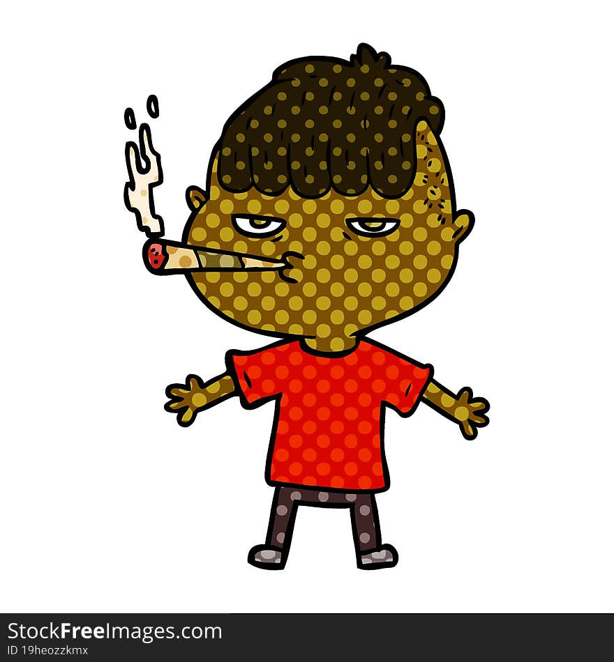 cartoon man smoking. cartoon man smoking