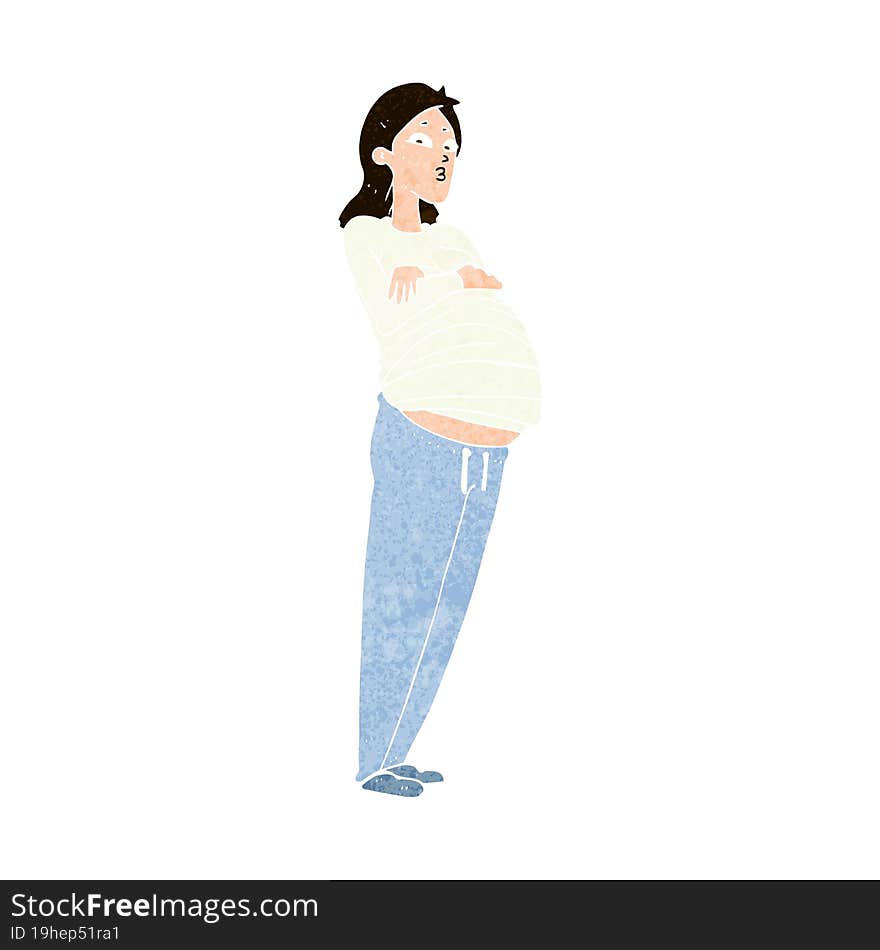 cartoon pregnant woman