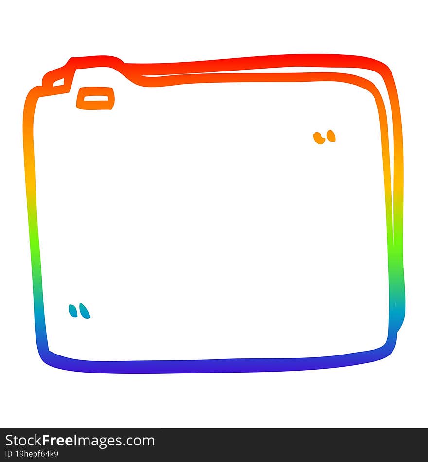 Rainbow Gradient Line Drawing Cartoon Paper File