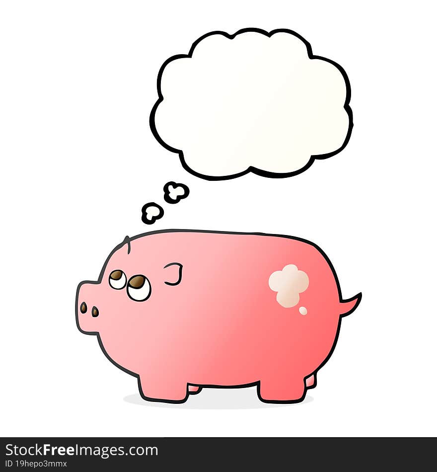 Thought Bubble Cartoon Piggy Bank