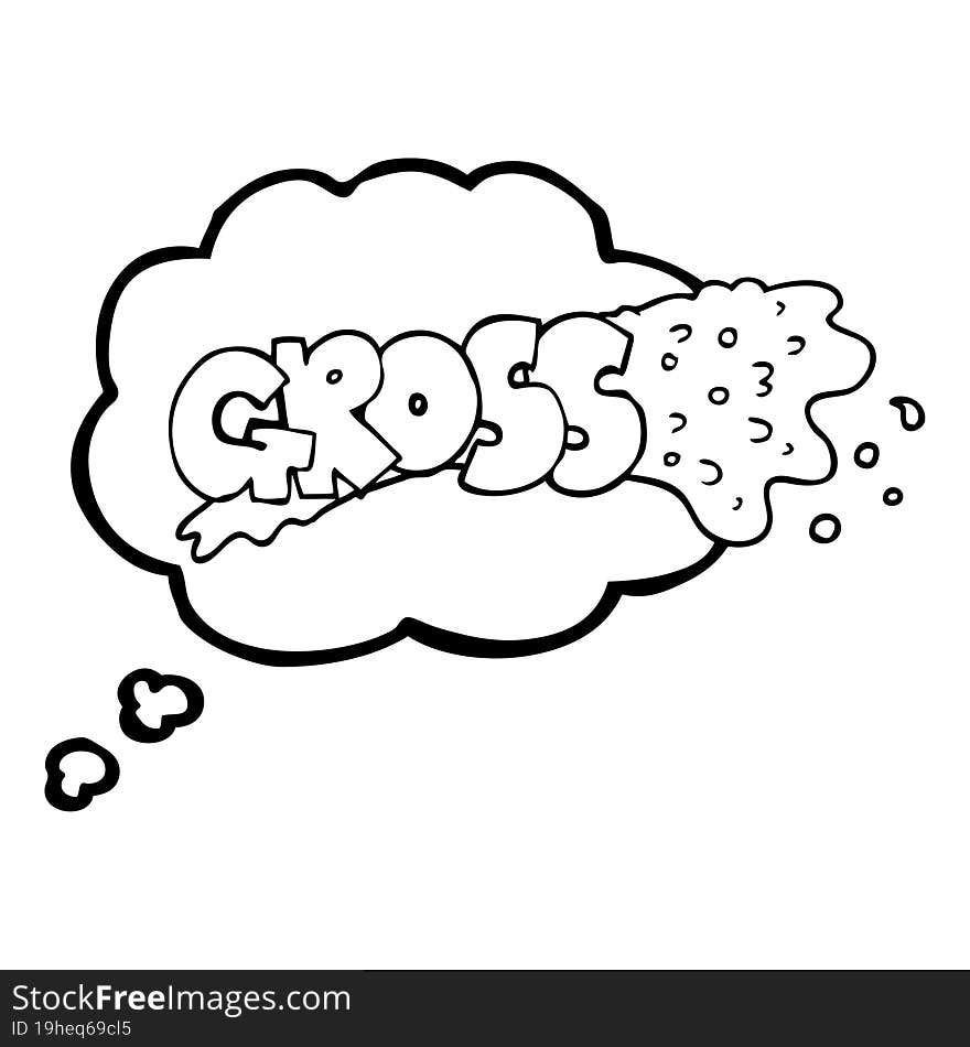 gross thought bubble cartoon