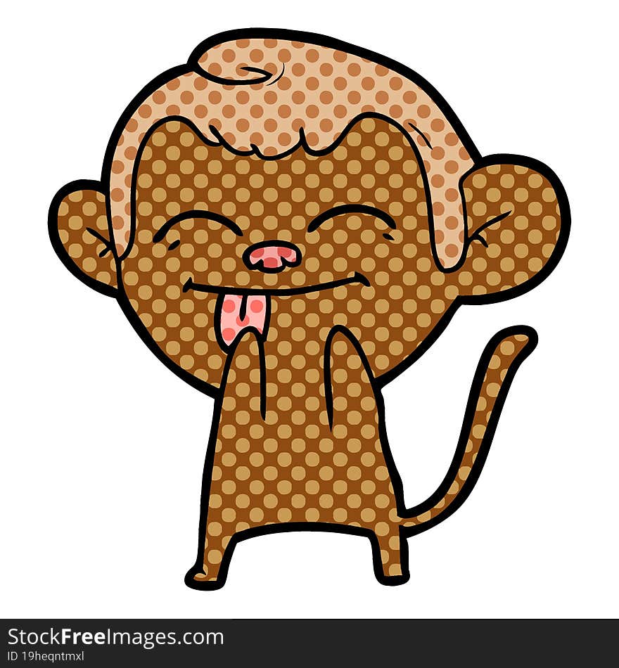 funny cartoon monkey. funny cartoon monkey