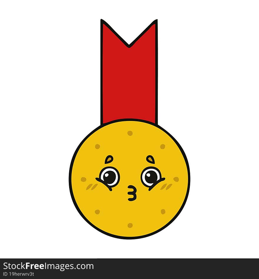 Cute Cartoon Gold Medal