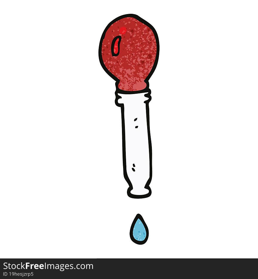 cartoon doodle pipette