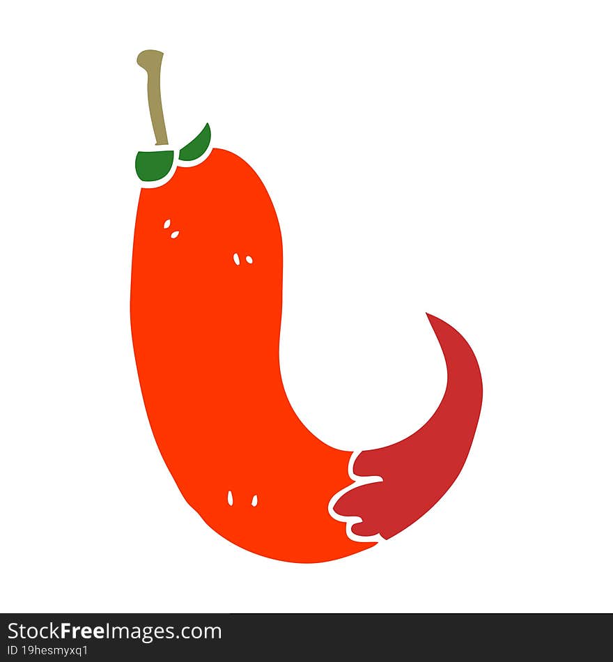 Cartoon Doodle Red Hot Chilli Pepper